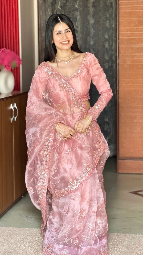Dimple Blush Pink Mausam Saree