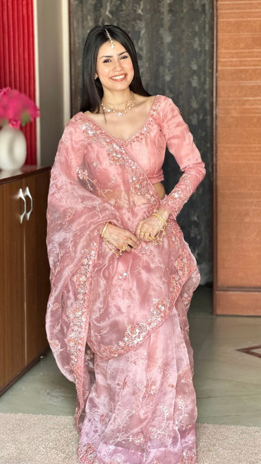 Dimple Blush Pink Mausam Saree