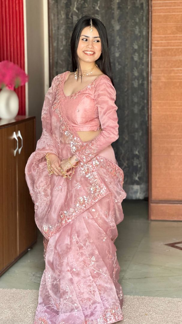 Dimple Blush Pink Mausam Saree
