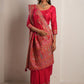 Rani Pink Raw Dola Silk Meena Saree