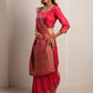 Rani Pink Raw Dola Silk Meena Saree