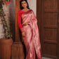 Blush Pink Giraffe Swarovski Border Saree