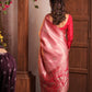 Blush Pink Giraffe Swarovski Border Saree
