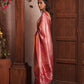Blush Pink Giraffe Swarovski Border Saree