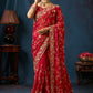 Ruby Royale Floral Embroidered Designer Saree