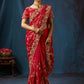 Ruby Royale Floral Embroidered Designer Saree