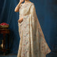 Pearl Mist Embroidered Organza Saree