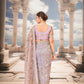 Lavanya Lavender Floral Embroidered Organza Saree