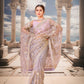 Lavanya Lavender Floral Embroidered Organza Saree