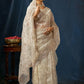 Pearl Mist Embroidered Organza Saree